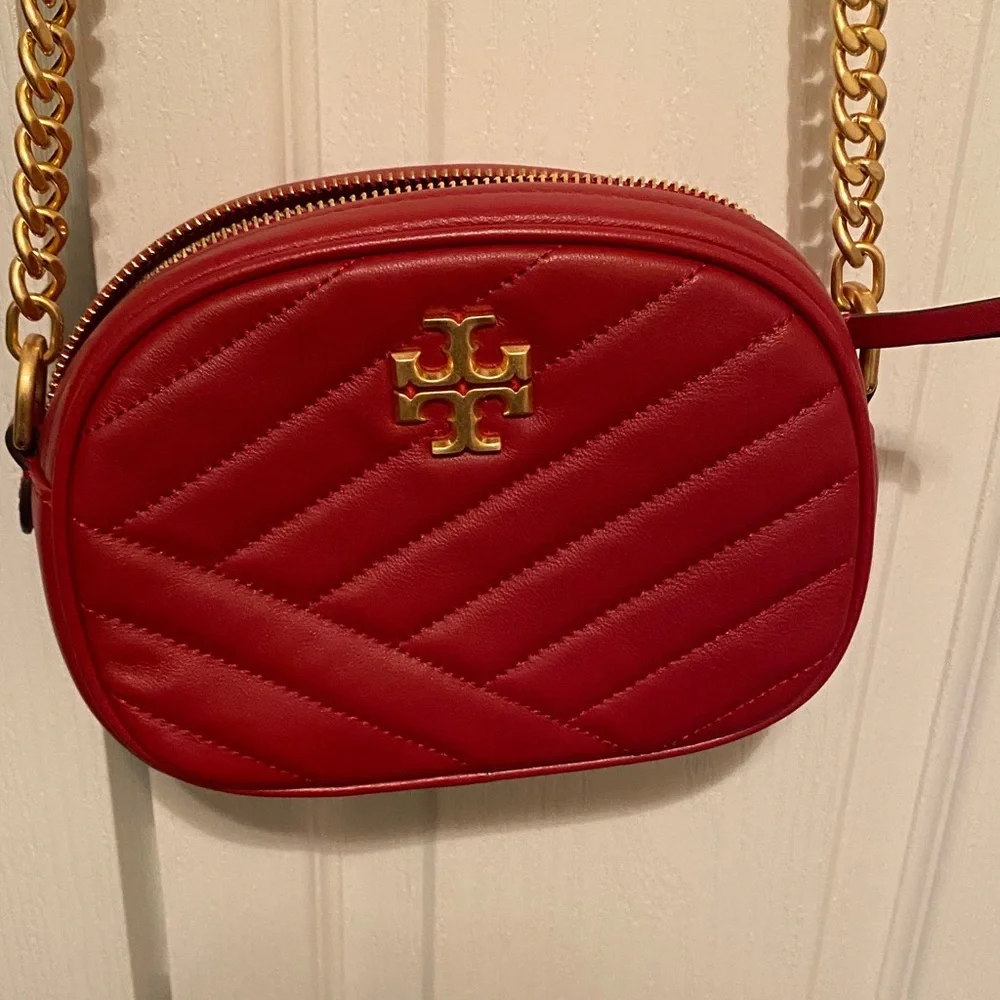 Tory Burch Red Kira Camera Crossbody Bag - Picture 2 of 5